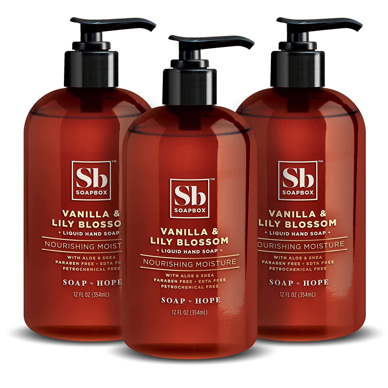 Hand Soap, Vanilla and Lily Blossom, 12 oz Pump Bottle, 12/Carton Hand Soap, Vanilla and Lily Blossom, 12 oz Pump Bottle, 12/Carton