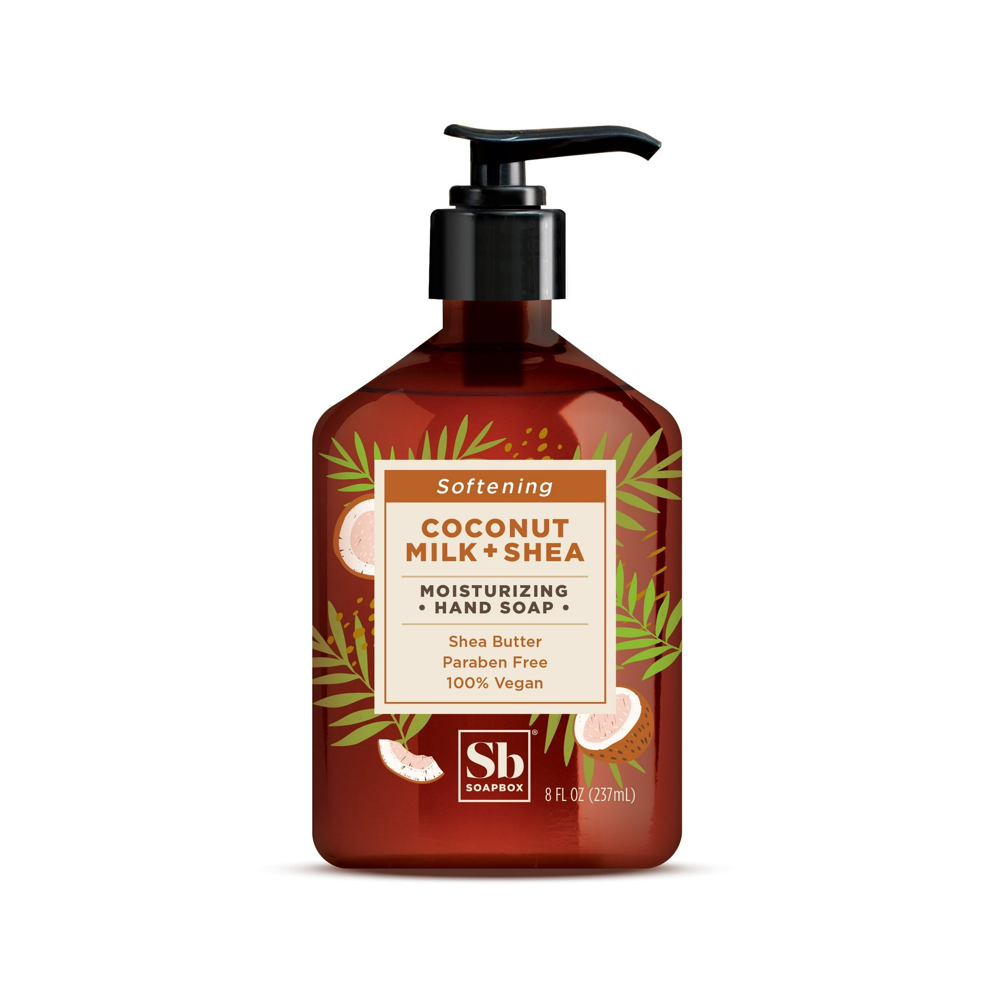 Soapbox, Moisturizing Liquid Hand Soap, Skin-Softening Coconut Milk & Shea, 8oz