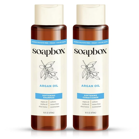 Soapbox Shampoo & Conditioner Kit, Argan Oil, 16 Fl Oz, Combo