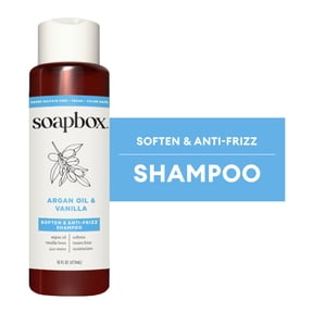 Soapbox Argan Oil & Vanilla Anti Frizz Shampoo with Rice Water, 16 fl oz
