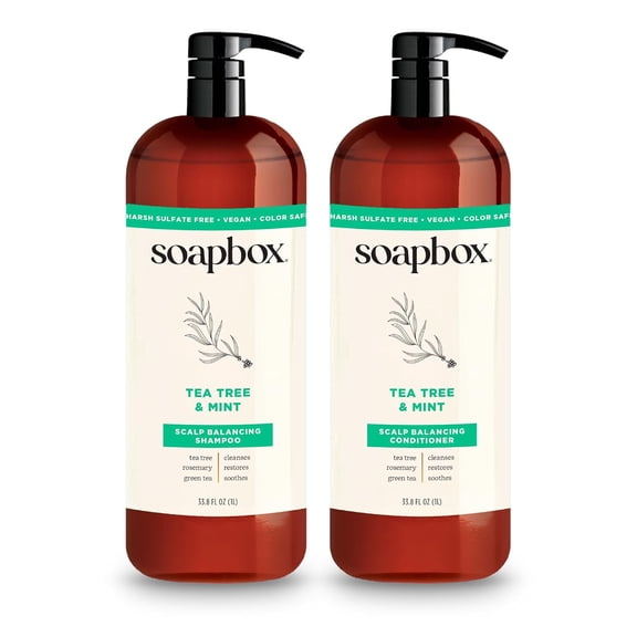 Soapbox Tea Tree Cleansing Shampoo & Conditioner Set with Tea Tree, 2 Piece