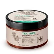 Soapbox Tea Tree Hair Mask, Soothing Hydration Deep Conditioner for Dry Damaged Hair, 12 Ounce