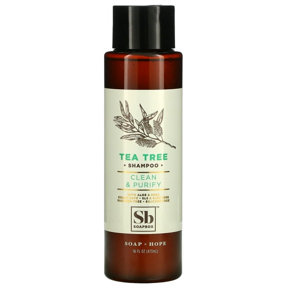 Soapbox, Tea Tree Shampoo, Clean Purify, 16 fl oz (473 ml)