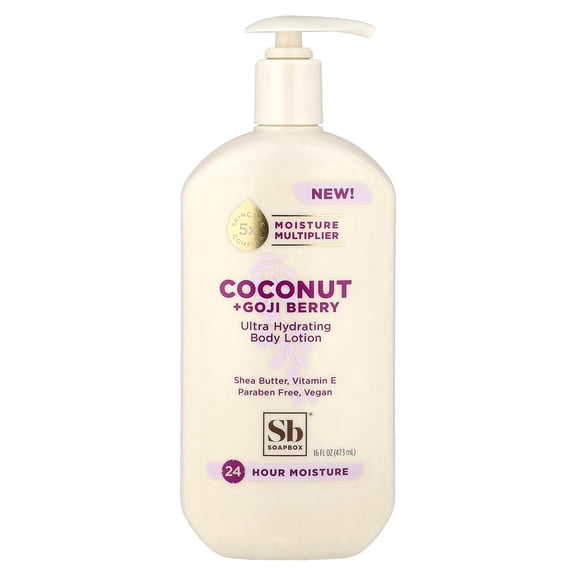Soapbox Ultra Hydrating Body Lotion, Coconut + Goji Berry, 16 fl oz (473 ml)