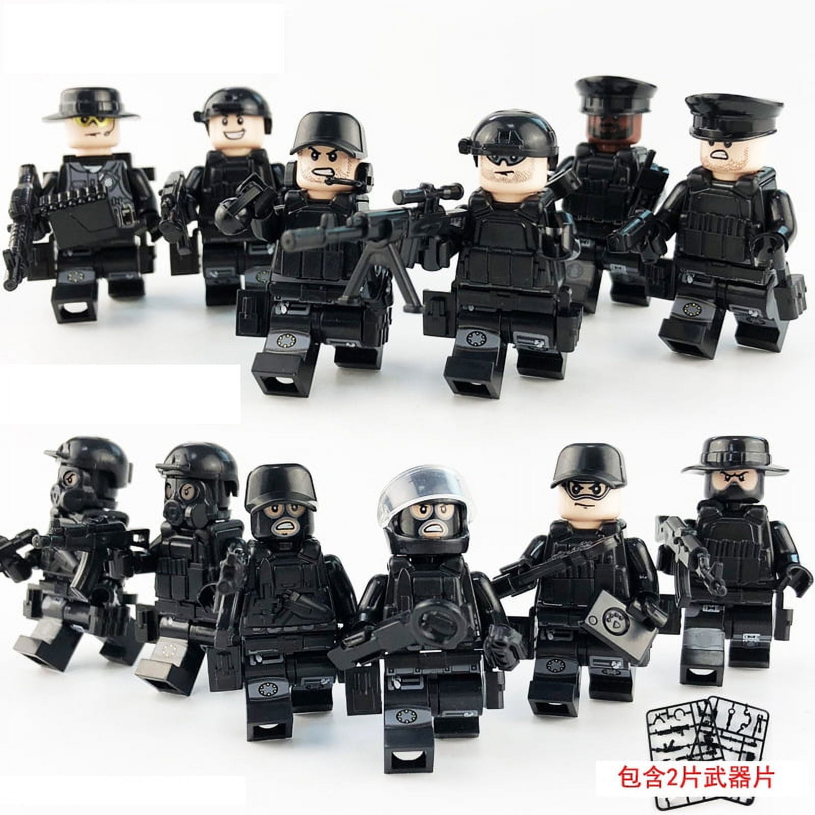 18pcs city police minifigures compatible lego military sets soldiers clearance