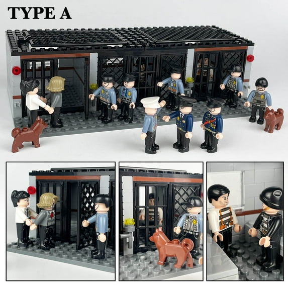 Soapjuice MOC Scorpion's Den Prison Cell Model: Mini Building Blocks with Barbed Wire Cage Scene Playset at Walmart