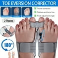 thumbnail image 1 of Soapow Bunion Corrector for Women Men, Adjustable Knob Double Correction Separator for Big Toe Relief Bunion Splints Hammer Orthopedic Toe Straightener with Anti-slip Heel Strap and Silicone Pad, 1 of 13