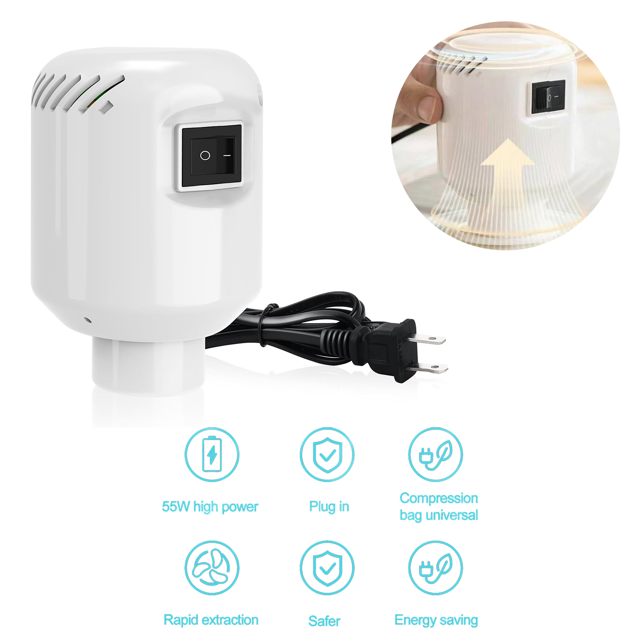 Soapow Electric Pump for Vacuum Storage Bag, 55W 4200Pa Protable Space