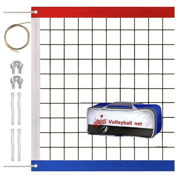 Soapow Indoor and Outdoor Polyethylene Volleyball Net, 32ft x 3ft
