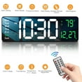 thumbnail image 1 of Soapow Large Digital Wall Clock, 16" LED Auto Brightness Dimmer Clock with Remote Control, Date Week Temperature for Living Room Decor, 1 of 12
