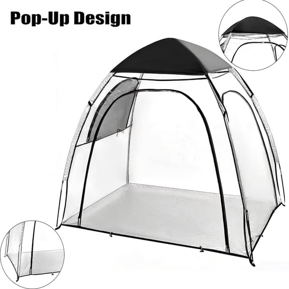 Soapow Pop-up Sports Tent, 72x52 in Clear Bubble Tent, Waterproof UV-Resistant Outdoor Shelter for 1-3 Persons Fishing Camping Sports Events