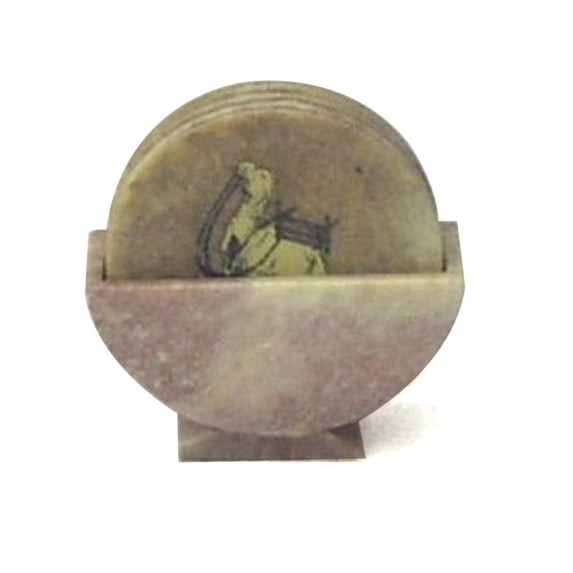 Soapstone Camel Coaster Set