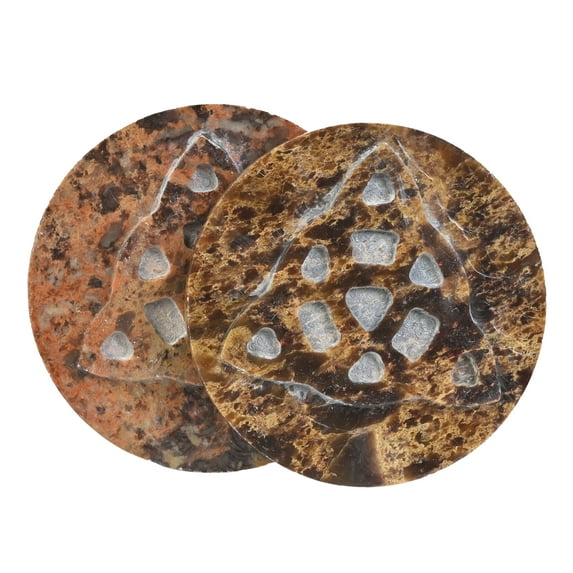 Soapstone Carved Altar Tile - 2 Pack - 3 Inches (Triquetra)
