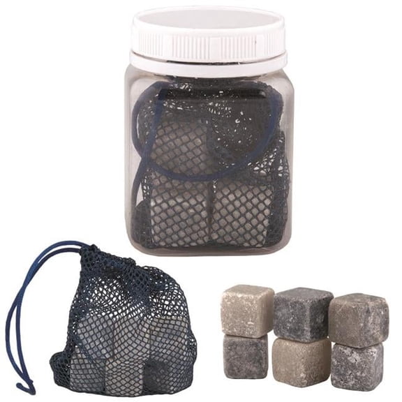 Soapstone Ice Rocks - Clear / White container
