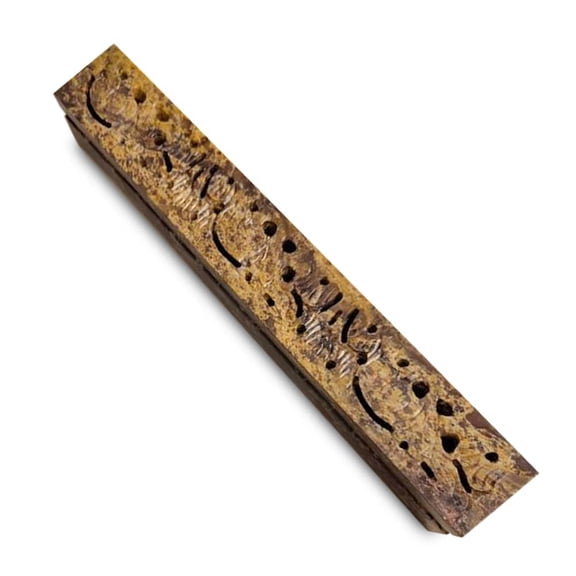 Soapstone Incense Box Natural - Size - 1.5" x 1.5" x 10"