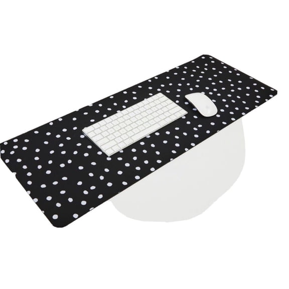 Soar Black & White Polka Dot Full Desk Mouse Pad FabFitFun 31.5 X 11.8 in