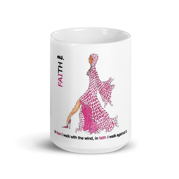 Soar Couture MsGoodie2Shoes Collection Ms Faith Ceramic Mug 15 oz. Pink