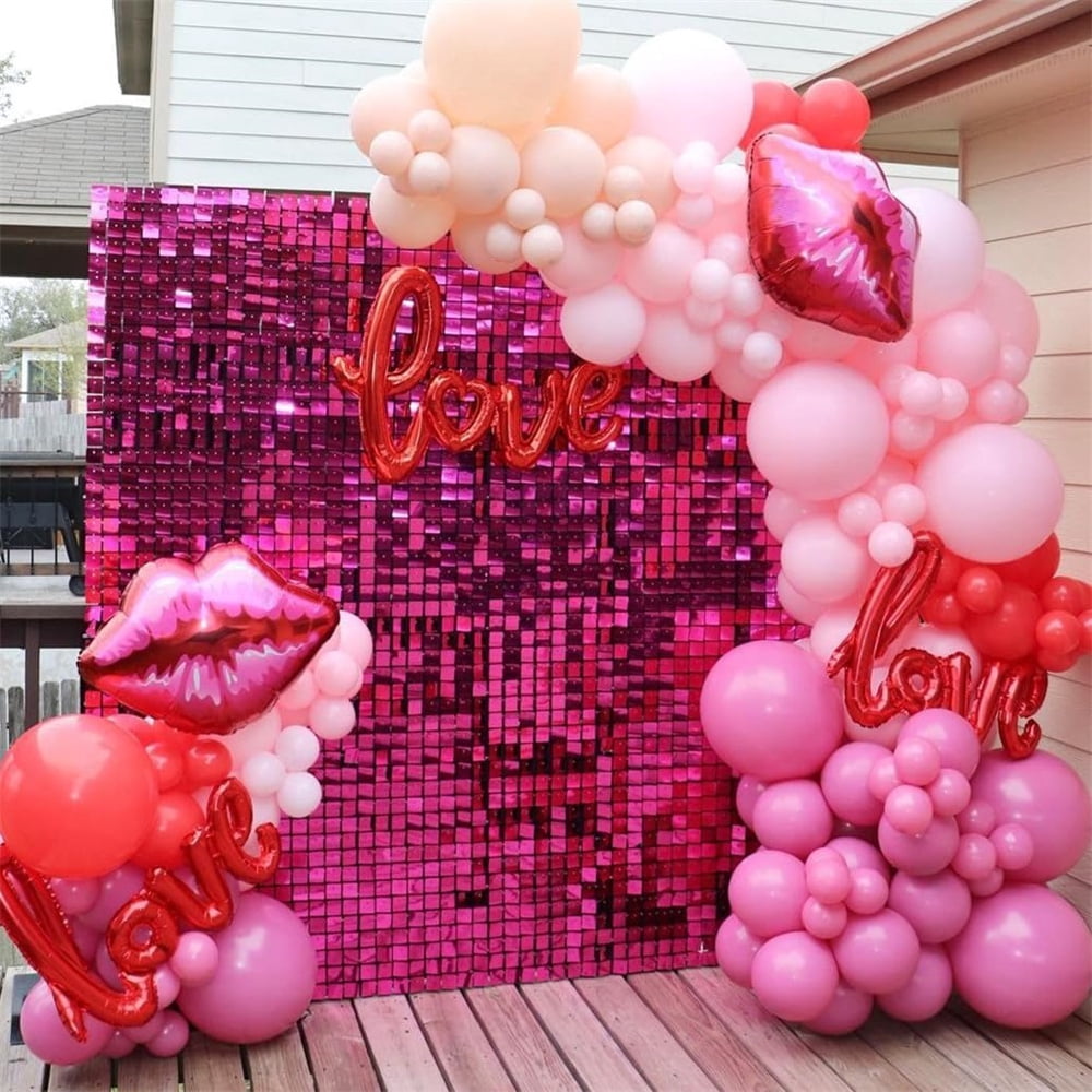 Aazon.co : Shier Wall Backdrop Sequin Panel Photo Backdrop Pack Of 36 Panels For Birthday