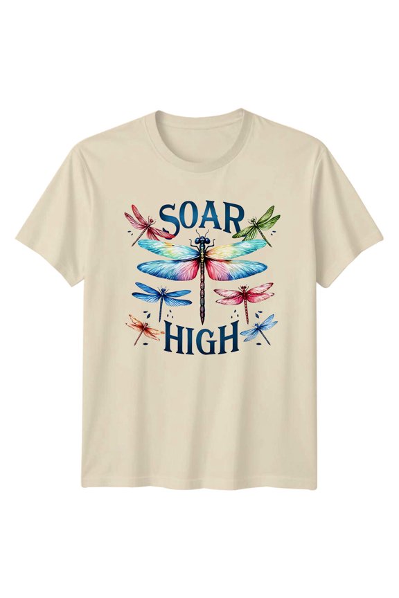 Soar High Dragonfly Nature Graphic T-Shirt Mens Womens All Size S-5XL