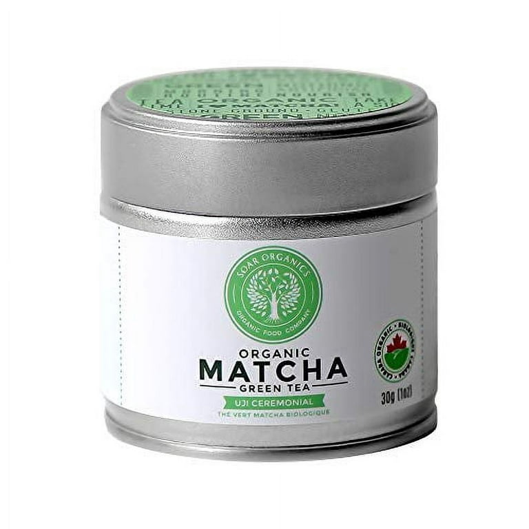 Soar Organics - Organic Japanese Matcha Green Tea Powder - Ceremonial Grade  - 30g Tin 