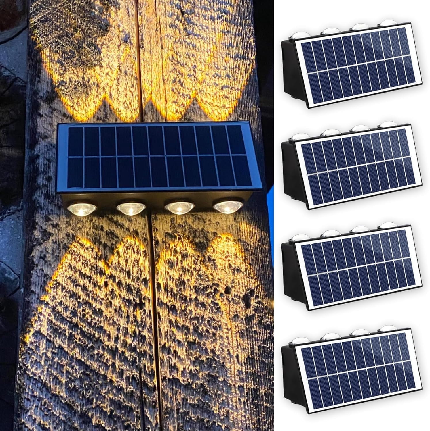 Soar Wall Lanterns Outdoor 8 Pack - Decorative LED Lights for Porch & Yard