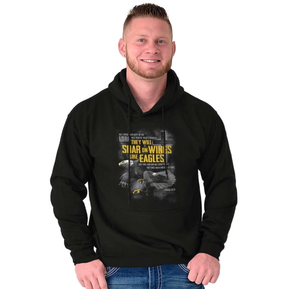 Soar Wings Eagles Isaiah 40:31 Unisex Plus Fleece Graphic Hoodie Brisco Brands 4X