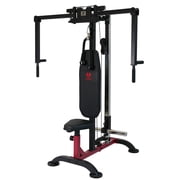 HeeH Pec Deck & Reverse Delt Fly Machine   Adjustable Upper Body Home Gym for Chest, Back, Ab & Shoulder Workout Red