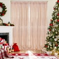 thumbnail image 1 of SoarDream Rose Gold Backdrop Curtains 2 Pieces 2ftx8ft  Sequin Backdrop Fabric Glitter Prom Drapes Baby Shower Photo Background Backdrops  Christmas decorations, 1 of 8