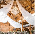 thumbnail image 1 of SoarDream Wedding Chiffon Ceiling Drapes 2 Panels 5ftx10ft White Long Arch Draping Fabric Sheer Swag Drapes, 1 of 6