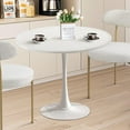 thumbnail image 1 of SoarFlash White Round Dining Table, 24" Tulip Table 2-4 People Kitchen Dining Table for Living Room, 1 of 16