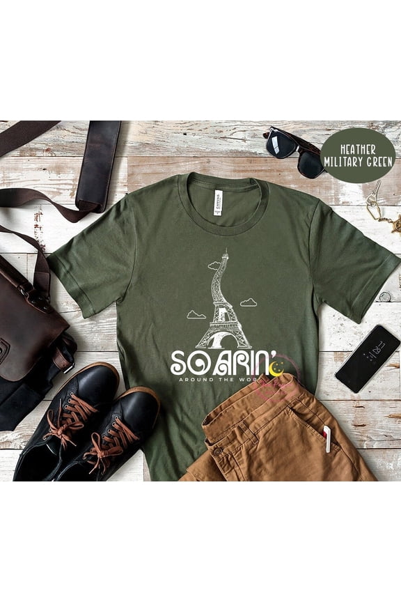 Soarin' Around The World Shirt, Epcot T-Shirt, Long Sleeve Tee Shirt, T-Shirt, T-Shirt E2792, F2810