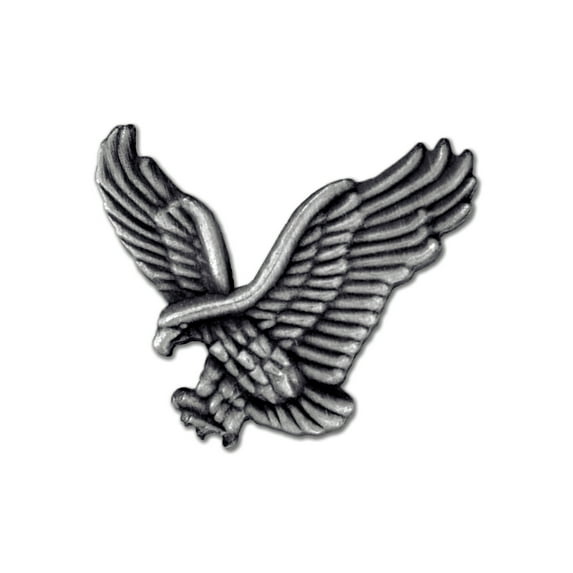 Soaring American Antique Silver Eagle Jewelry Lapel Pin