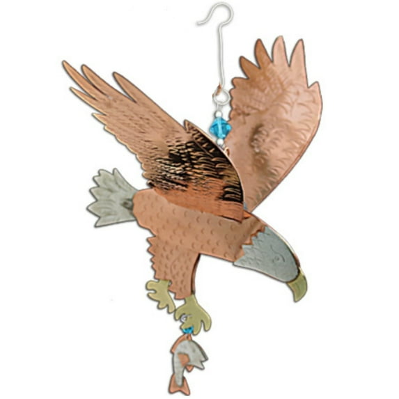 Soaring Bald Eagle Metal Christmas Tree Ornament 6.25 Inch Fair Trade Multicolor