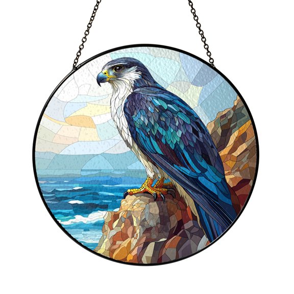 Soaring Bird Stained Glass Style Window Suncatcher – Nature Scene