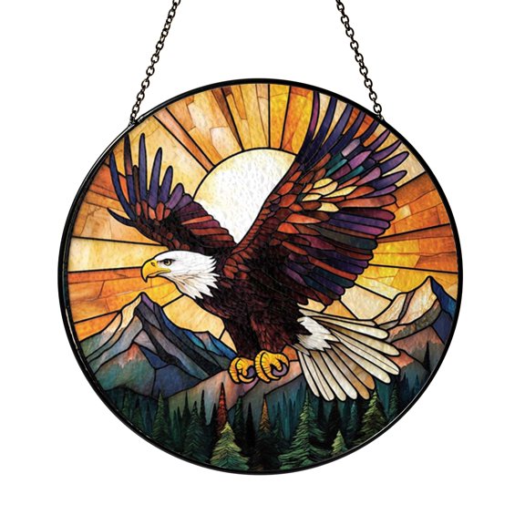 Soaring Bird Window Suncatcher – Stained Glass Style Decor