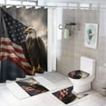 thumbnail image 1 of Soaring Eagle in The Sky 4Pcs Shower Curtain Set Shower Curtain Set with Carpet Bath Mat, 1 of 7