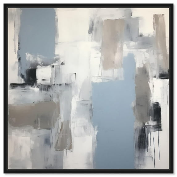 Soaring Spirit Color Canvas Boho Minimalist by Art Remedy, Black Frame, 12 x 12