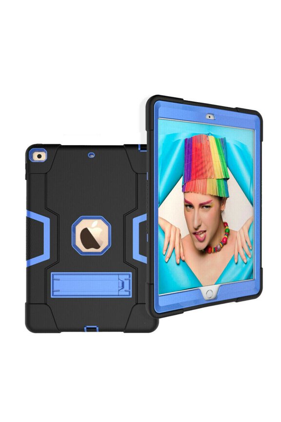 10.2" Shockproof Rugged Tablet Case, Black & Blue