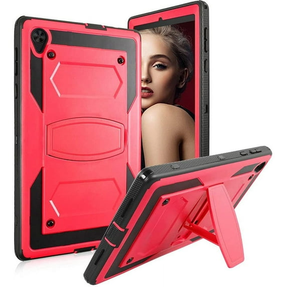 Soatuto for Alcatel Joy Tab 2 Case / TCL Tab 9048S 8 inch Case , Shockproof Kids Friendly Rugged Sturdy Armmor Cover Case Built-in Kickstand Fit for Alcatel Joy Tab 2 2020 / TCL Model 9048S - Red