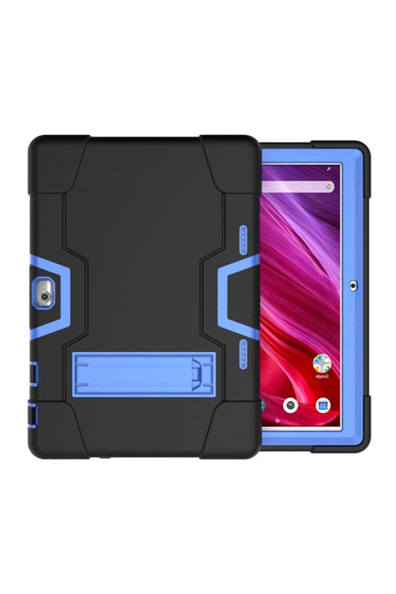 Case for Dragon Touch K10 Tab 、GTYD Tablet、Foren-Tek Tablet、TAGITAL Tab 10 inch Case Drop-Proof and Shock-Resistant Rugged Hybrid Armmor Protective Cover Case Built-in Kickstand - Black+Blue