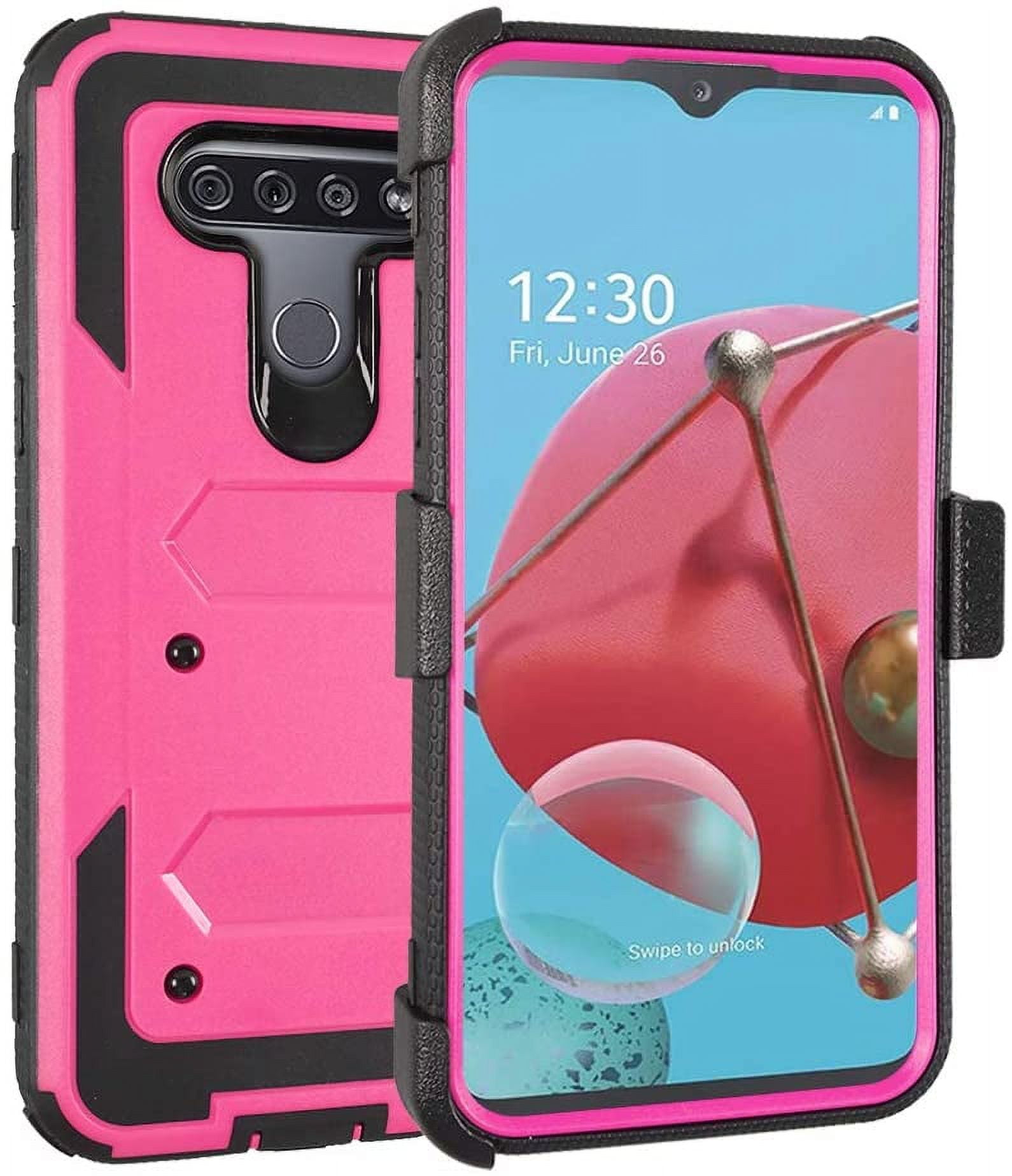 Soatuto for LG K51 Case, Q51 Case Built in [Screen Protector