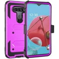 thumbnail image 1 of Soatuto for LG K51 Case, Q51 Case Built in [Screen Protector] [Full Body] [Heavy Duty Protection ] Shock Reduction Bumper Phone Case Cover for LG K51 / LG Q51(Purple), 1 of 7