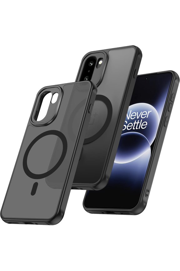 Magnetic for OnePlus 15R Case [Fit for MagSafe] Translucent Matte Shockproof Phone Case with Camera Cover, One Plus 15R Slim Thin Yet Military Grade Drop Proof Silicone Bumper Case
