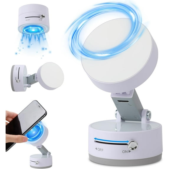 Soatuto Vacuum Magnetic Phone Holder Suction Phone Mount,Magnetic Suction Cup Car Phone Mount,Double-Sided Magnetic Cell Phone Holder for All Smooth Surface