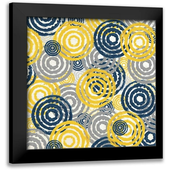Soave, Alicia 15x15 Black Modern Framed Museum Art Print Titled - New Circles 1