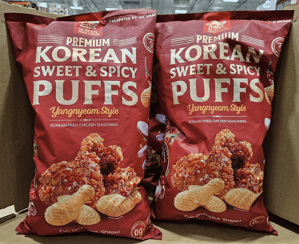Soban Premium Korean Sweet & Spicy Puffs Yangnyeam Style 10.58oz 300g (2 Bags)