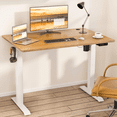 thumbnail image 1 of Sobaniilo 48" x 24" Height Adjustable Electric Standing Desk W/ Memory Controller W/ Splice Board (Maple Top + White Frame), 1 of 9