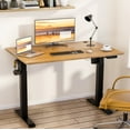thumbnail image 1 of Sobaniilo 55" x 24" Height Adjustable Electric Standing Desk w/ Memory Controller w/ Splice Board (Maple Top + Black Frame), 1 of 7
