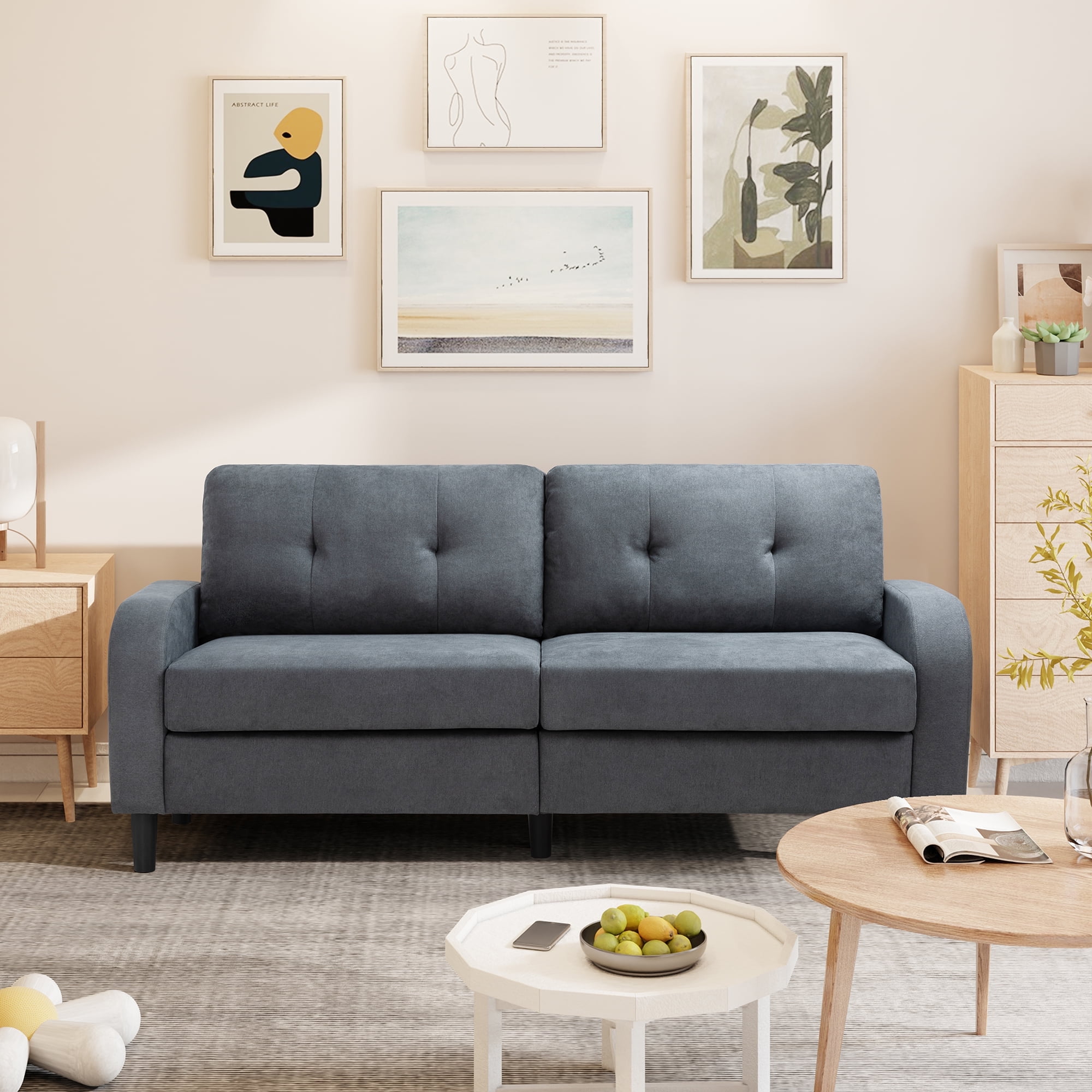 Sobaniilo 73” 2 Seater Sofa Couch Upholstered Modern Loveseat Sofa with ...