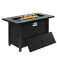 thumbnail image 1 of Sobaniilo  Fire Pit 45in Propane Fire Pit with Rain Cover and Lava Rock, Outdoor Firepit Table 50000 BTU 3-in-1 Fire Table for Patio/Yard/Balcony, Rectangular, Black, 1 of 7